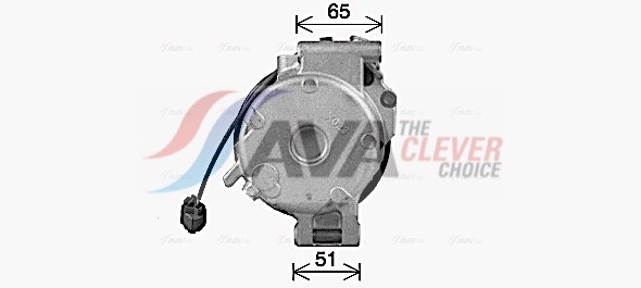 Compressor, air conditioning - HDAK322 AVA QUALITY COOLING