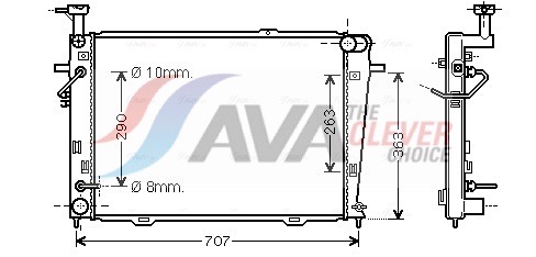 Radiator, engine cooling - HY2127 AVA QUALITY COOLING