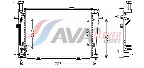 Radiator, engine cooling - HY2130 AVA QUALITY COOLING