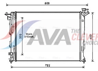 Radiator, engine cooling - HY2283 AVA QUALITY COOLING