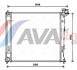 Radiator, engine cooling - HY2284 AVA QUALITY COOLING