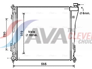 Radiator, engine cooling - HY2305 AVA QUALITY COOLING