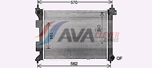 Radiator, engine cooling - HY2479 AVA QUALITY COOLING