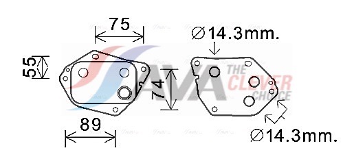 Radiatore olio, Olio motore - HY3288 AVA QUALITY COOLING