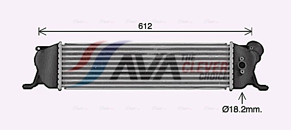 Intercooler, charger - HY4489 AVA QUALITY COOLING