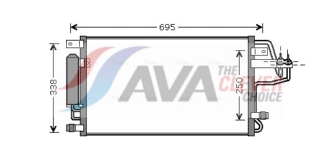 Condenser, air conditioning - HY5156D AVA QUALITY COOLING