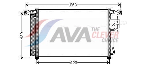 Condenser, air conditioning - HY5175D AVA QUALITY COOLING