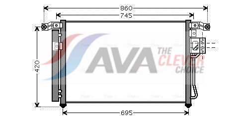 Condenser, air conditioning - HY5176D AVA QUALITY COOLING