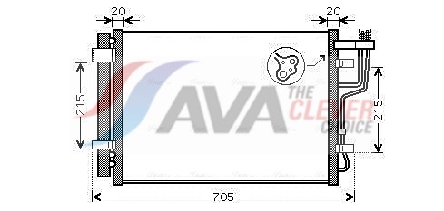 Condenser, air conditioning - HY5183D AVA QUALITY COOLING