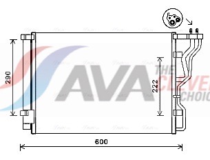 Condenser, air conditioning - HY5299D AVA QUALITY COOLING