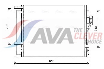 Condenser, air conditioning - HY5310D AVA QUALITY COOLING