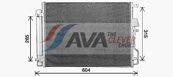 Condenser, air conditioning - HY5469D AVA QUALITY COOLING