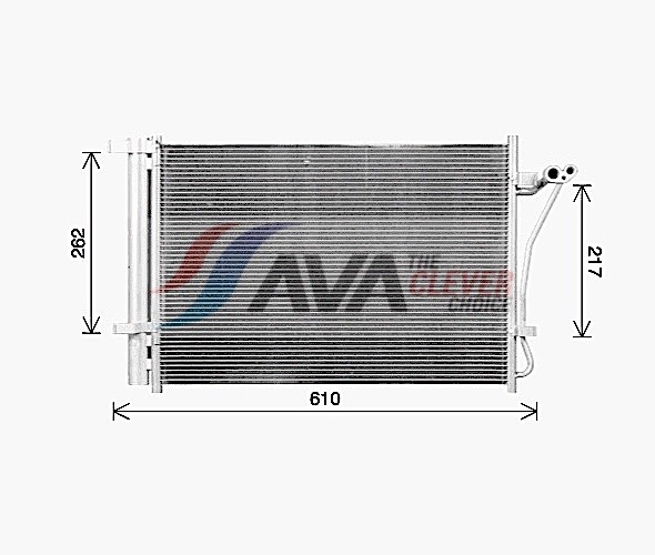 Condenser, air conditioning - HY5470D AVA QUALITY COOLING