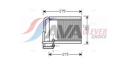 Scambiatore calore, Riscaldamento abitacolo - HY6213 AVA QUALITY COOLING