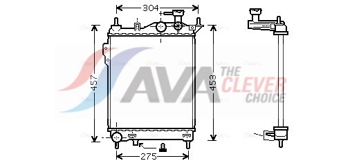 Radiator, engine cooling - HYA2099 AVA QUALITY COOLING