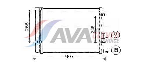 Condenser, air conditioning - HYA5244D AVA QUALITY COOLING
