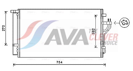 Condenser, air conditioning - HYA5279D AVA QUALITY COOLING