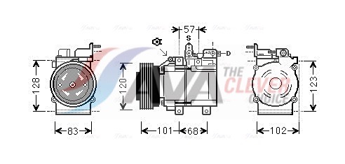 Compressor, air conditioning - HYAK123 AVA QUALITY COOLING