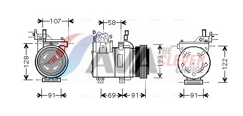 Compressor, air conditioning - HYAK161 AVA QUALITY COOLING
