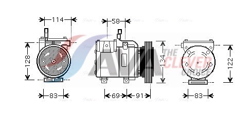 Compressore, Climatizzatore - HYAK199 AVA QUALITY COOLING