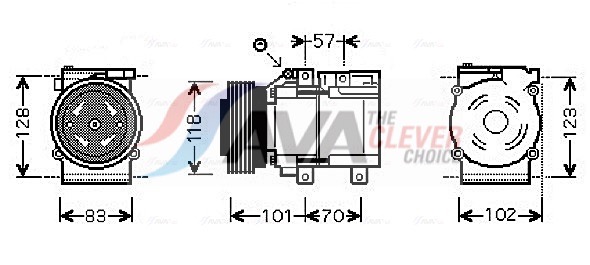 Compressore, Climatizzatore - HYAK209 AVA QUALITY COOLING