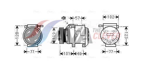 Compressor, air conditioning - HYAK222 AVA QUALITY COOLING