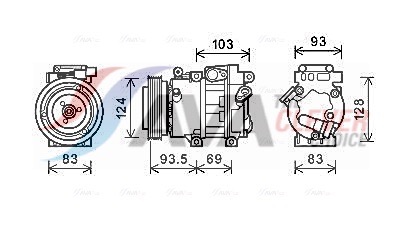 Compressore, Climatizzatore - HYAK238 AVA QUALITY COOLING