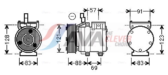 Compressor, air conditioning - HYAK258 AVA QUALITY COOLING
