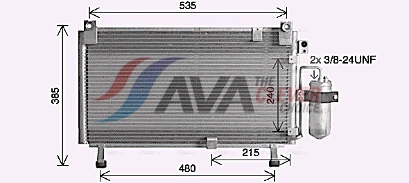 Condenser, air conditioning - IS5032D AVA QUALITY COOLING