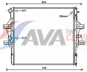 Radiator, engine cooling - IV2125 AVA QUALITY COOLING