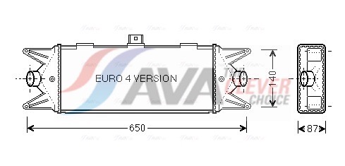 Intercooler, charger - IVA4045 AVA QUALITY COOLING
