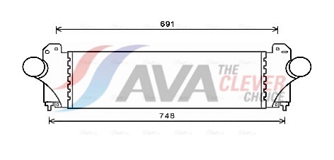 Intercooler, charger - IV4129 AVA QUALITY COOLING