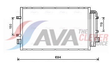 Condenser, air conditioning - IV5127D AVA QUALITY COOLING