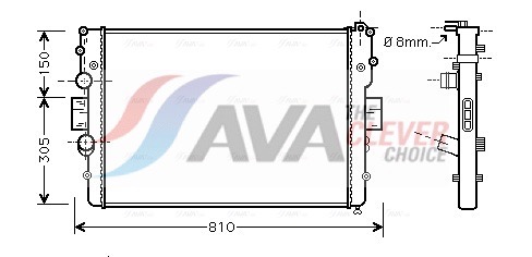 Radiator, engine cooling - IVA2087 AVA QUALITY COOLING