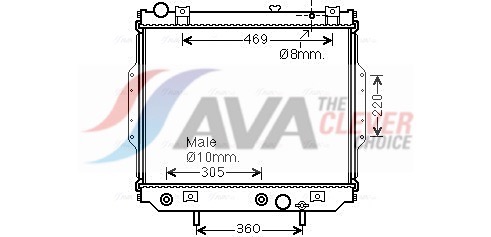 Radiatore, Raffreddamento motore - JE2071 AVA QUALITY COOLING