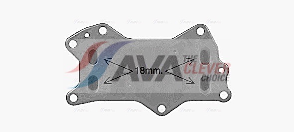 Oil Cooler, engine oil - JE3079 AVA QUALITY COOLING