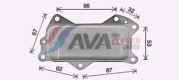 Oil Cooler, engine oil - JE3079 AVA QUALITY COOLING