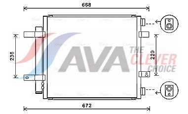 Condenser, air conditioning - JR5053D AVA QUALITY COOLING