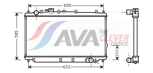 Radiator, engine cooling - KA2016 AVA QUALITY COOLING