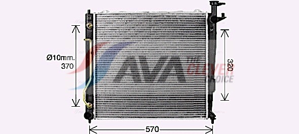 Radiator, engine cooling - KA2304 AVA QUALITY COOLING