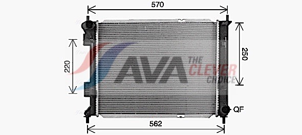 radiatorius, variklio aušinimas - KA2327 AVA QUALITY COOLING