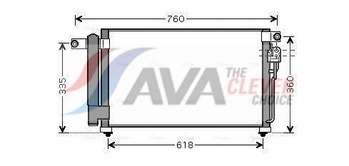 Condenser, air conditioning - KA5081D AVA QUALITY COOLING