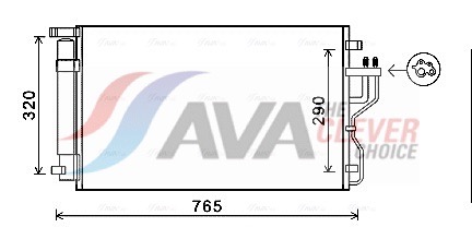 Condenser, air conditioning - KA5153D AVA QUALITY COOLING