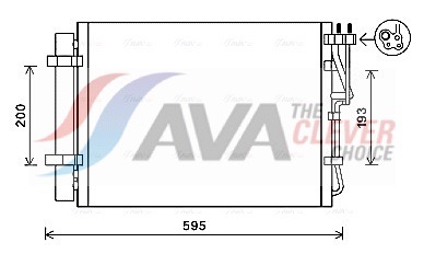 Condenser, air conditioning - KA5198D AVA QUALITY COOLING