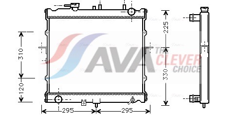 Radiator, engine cooling - KAA2022 AVA QUALITY COOLING