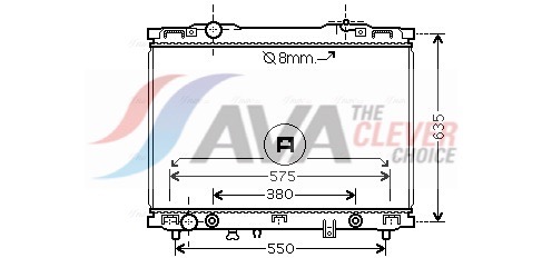 Radiator, engine cooling - KAA2057 AVA QUALITY COOLING