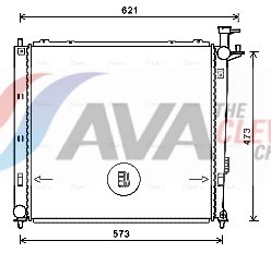 Radiator, engine cooling - KAA2272 AVA QUALITY COOLING