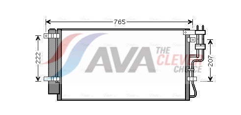 Condenser, air conditioning - KAA5110D AVA QUALITY COOLING
