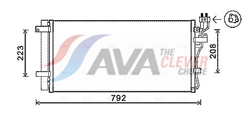 Condenser, air conditioning - KAA5148D AVA QUALITY COOLING