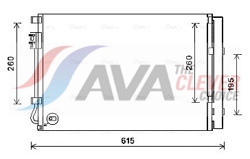 Condenser, air conditioning - KAA5280D AVA QUALITY COOLING